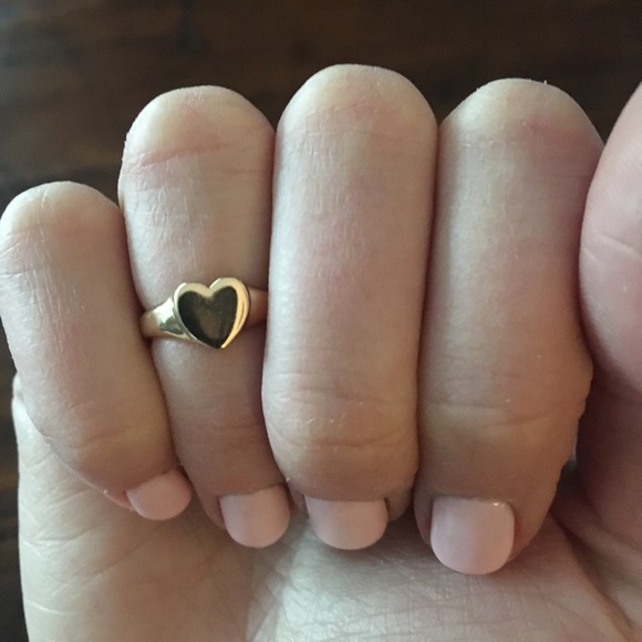 Midi Heart Gold Ring size 5 - Picture 3 of 3